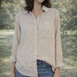 Abercrombie & Fitch Light Tan Button-Down Shirt